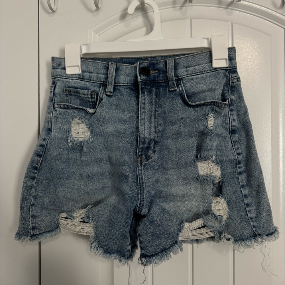 Distressed Denim Women Shorts